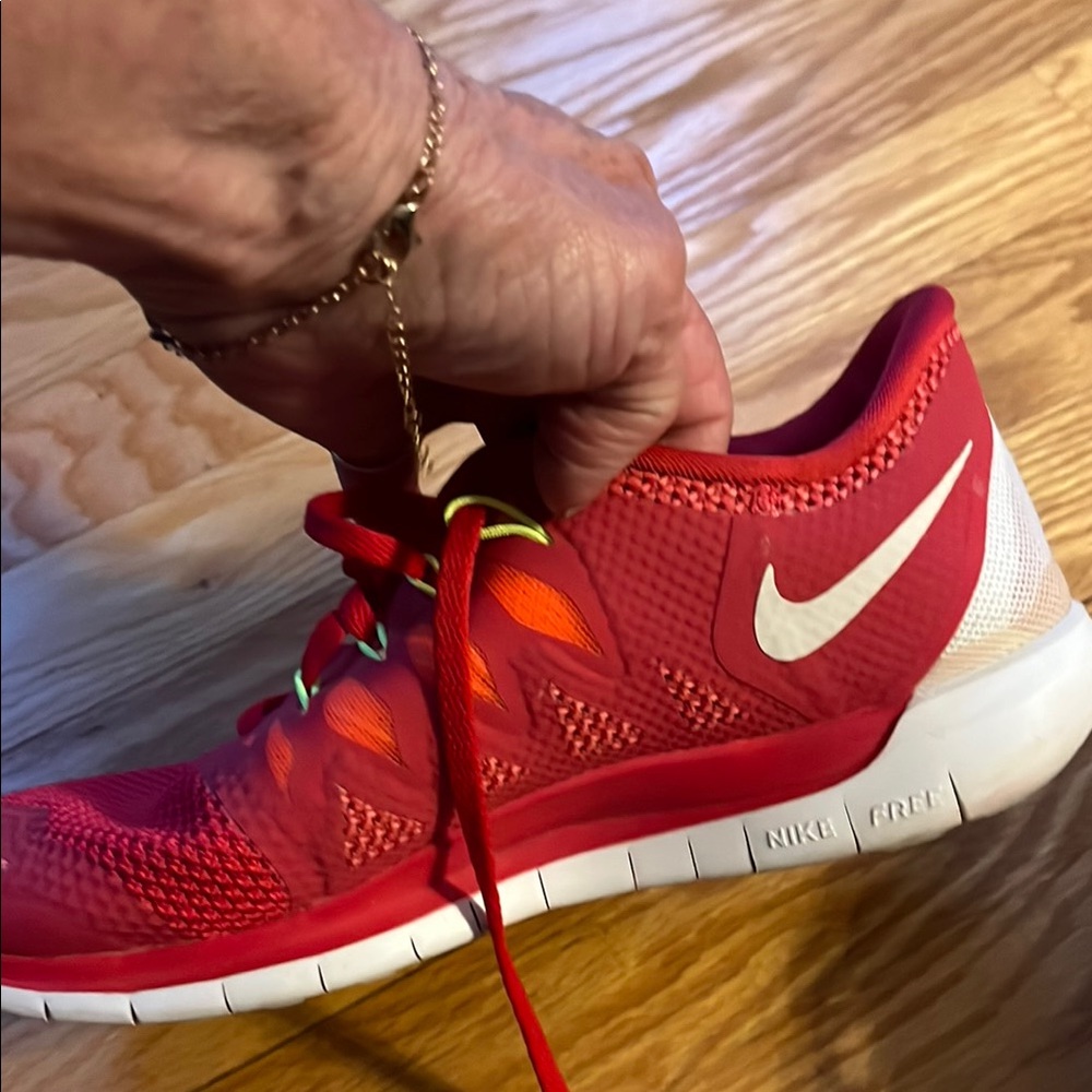 Nike Red and White Women's Sneakers